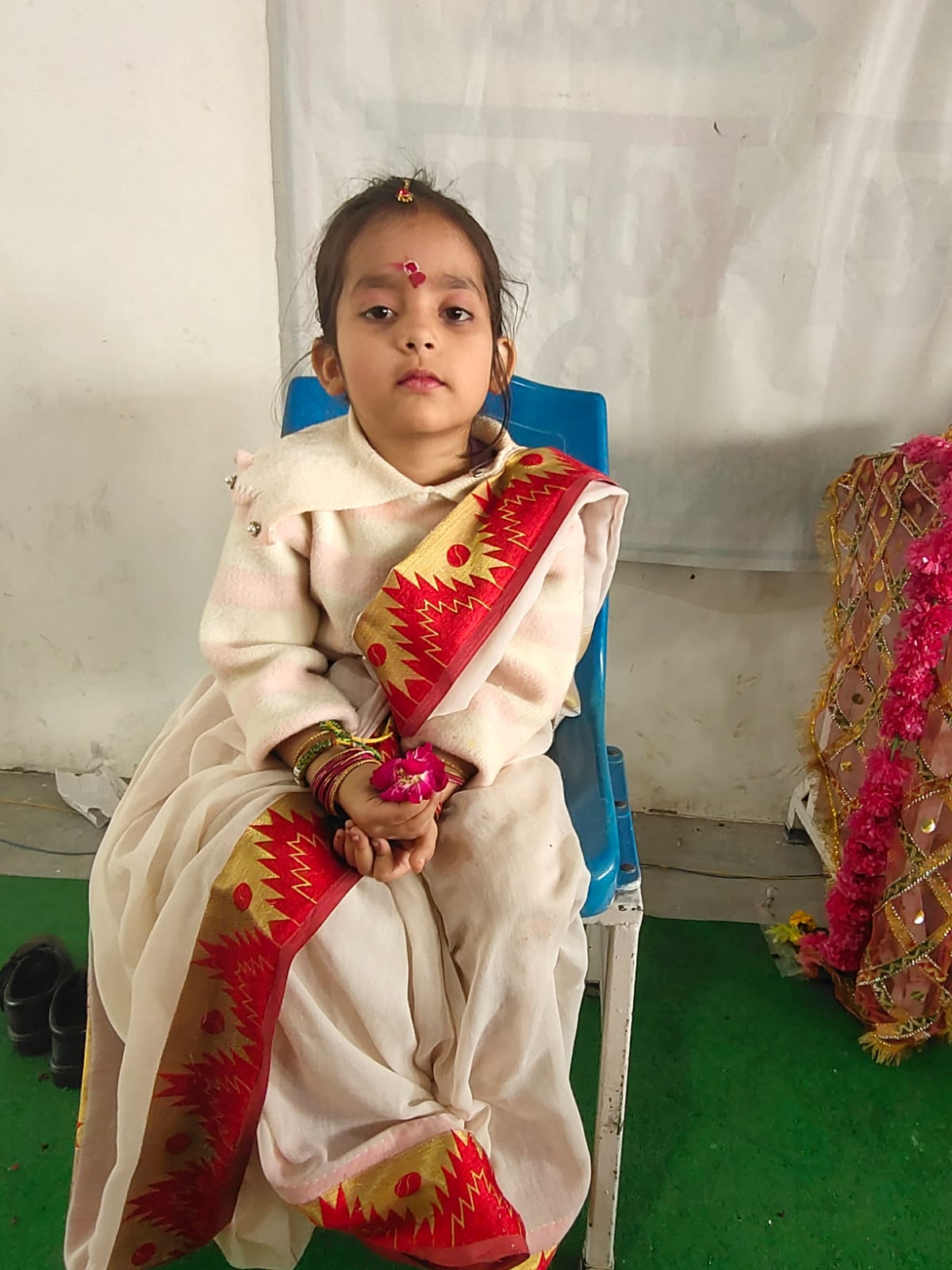 Student in traditional dress for a school function