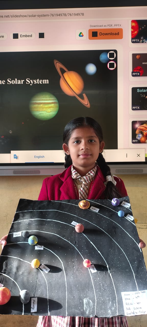 Classroom project presentation with teacher support