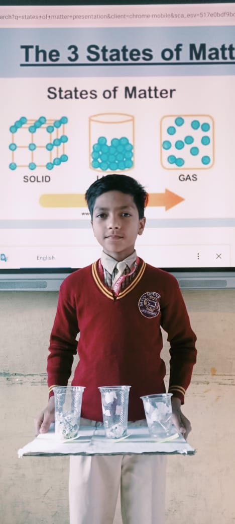 Student learning states of matter through a classroom model