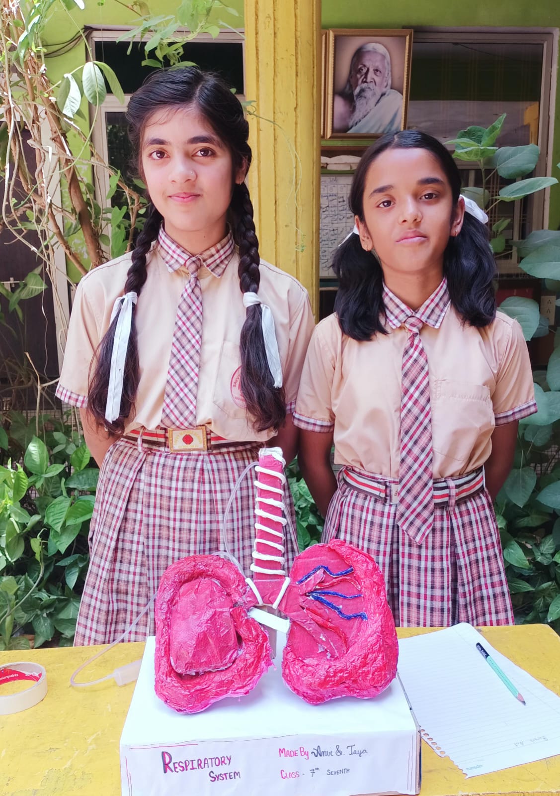 Students presenting a science model activity